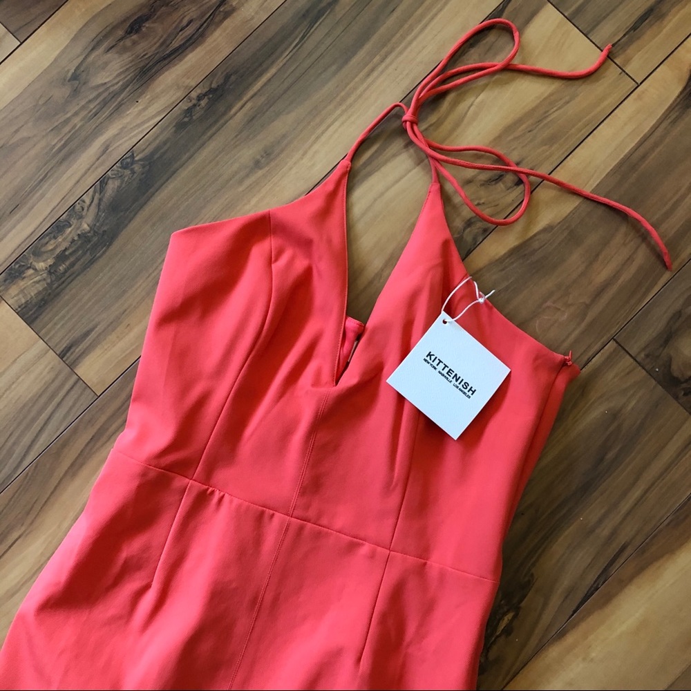 Kittenish Pink Halter Dress